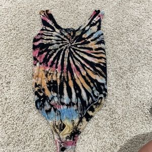 Aqua tye dye bodysuit
